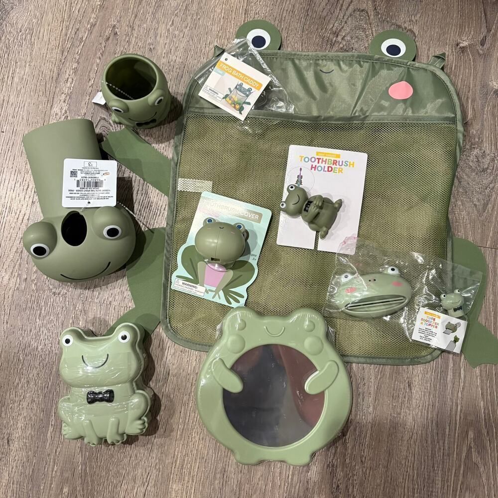 Kid's Frog Bath Set 8 Pieces
